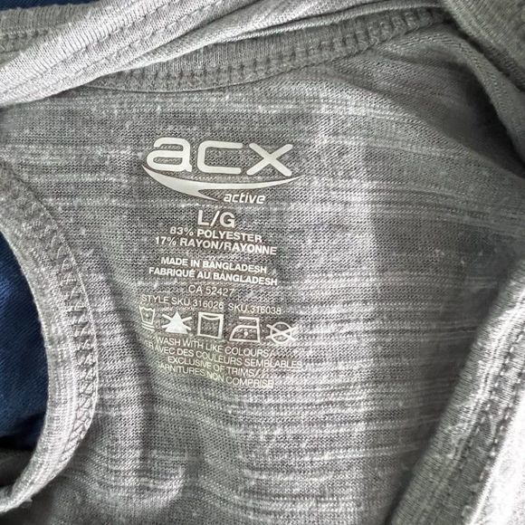 🌿4/$30🌿 ACX Grey Peek-A-Boo Back Scoop Neck Tee (L) - Picture 7 of 8